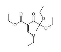 4,4-二乙氧基-2-(乙氧基亚甲基)-3-羰基-戊酸乙基酯结构式