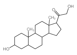 3alpha,21-二羟基-5alpha-孕甾-20-酮结构式