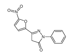 5-(5-nitrofuran-2-yl)-2-phenyl-4H-pyrazol-3-one结构式