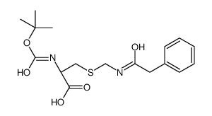 (S)-2-((叔丁氧基羰基)氨基)-3-(((2-苯基乙酰胺基)甲基)硫基)丙酸结构式