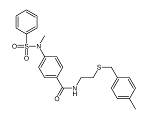 4-[benzenesulfonyl(methyl)amino]-N-[2-[(4-methylphenyl)methylsulfanyl]ethyl]benzamide结构式