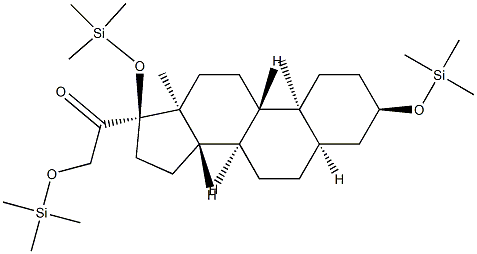 3α,17,21-Tris(trimethylsiloxy)-5β-pregnan-20-one结构式