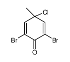 2,6-dibromo-4-chloro-4-methylcyclohexa-2,5-dien-1-one Structure