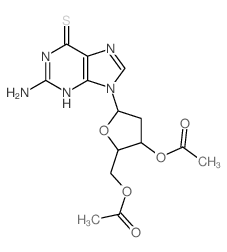 Guanosine, 2-deoxy-6-thio-, 3,5-diacetate structure