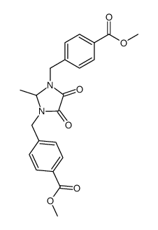 4,4'-(2-methyl-4,5-dioxo-imidazolidine-1,3-diyldimethyl)-bis-benzoic acid dimethyl ester Structure