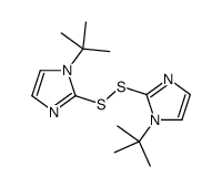 1-tert-butyl-2-[(1-tert-butylimidazol-2-yl)disulfanyl]imidazole结构式