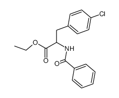 2-Benzoylamino-3-(4-chloro-phenyl)-propionic acid ethyl ester结构式