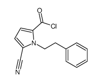 5-cyano-1-(2-phenylethyl)pyrrole-2-carbonyl chloride结构式