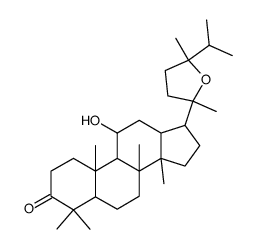 (24R)-20,24-Epoxy-11α-hydroxy-24-methyl-5α-dammaran-3-one结构式
