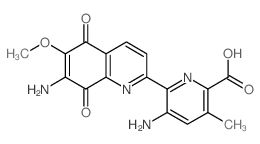 2-Pyridinecarboxylicacid,5-amino-6-(7-amino-5,8-dihydro-6-methoxy-5,8-dioxo-2-quinolinyl)-3-methyl-结构式