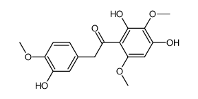 2,4-dihydroxy-3,6-dimethoxyphenyl-3-hydroxy-4-methoxybenzyl ketone Structure