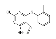 2-chloro-6-(2-methylphenyl)sulfanyl-7H-purine Structure