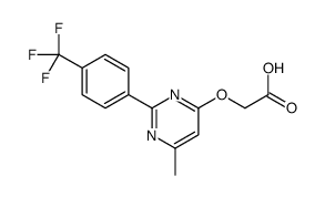 2-[6-methyl-2-[4-(trifluoromethyl)phenyl]pyrimidin-4-yl]oxyacetic acid结构式