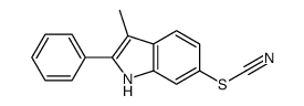 (3-methyl-2-phenyl-1H-indol-6-yl) thiocyanate结构式