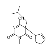 5-(2-Cyclopentenyl)-5-isobutyl-1-methylbarbituric acid structure