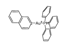 [gold(I)(2-napthyl)(triphenylphosphine)] Structure