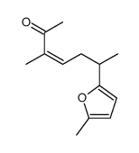 3-methyl-6-(5-methylfuran-2-yl)hept-3-en-2-one结构式