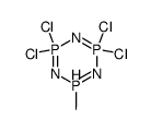 1-methyl-1-hydrido-3,3,5,5-tetrachlorocyclotriphosph(PV)azene Structure