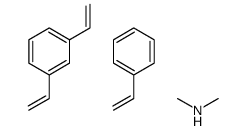 N-甲基甲胺与氯甲基化二乙烯苯-苯乙烯的聚合物的反应产物结构式