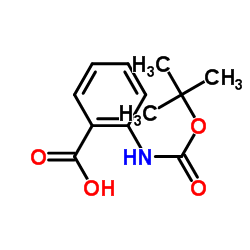 2-(叔丁氧羰基氨基)苯甲酸结构式