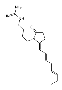 N-[4-[(E)-2-[(2Z,5Z)-2,5-Octadienylidene]-5-oxopyrrolidin-1-yl]butyl]guanidine Structure