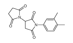 1-(3,4-dimethylphenyl)-3-(2,5-dioxopyrrolidin-1-yl)pyrrolidine-2,5-dione Structure