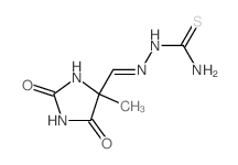 Hydrazinecarbothioamide,2-[(4-methyl-2,5-dioxo-4-imidazolidinyl)methylene]-结构式