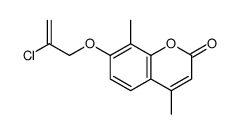 7-(2-chloroprop-2-enoxy)-4,8-dimethylchromen-2-one结构式