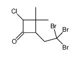 2-chloro-3,3-dimethyl-4-(2,2,2-tribromoethyl)cyclobutan-1-one结构式