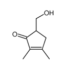 5-(hydroxymethyl)-2,3-dimethylcyclopent-2-en-1-one结构式