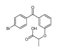 Propionic acid, 2-(m-(p-bromobenzoyl)phenoxy)-结构式