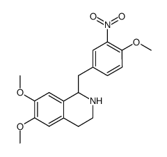 1,2,3,4-tetrahydro-6,7-dimethoxy-1-(4-methoxy-3-nitrobenzyl)isoquinoline结构式