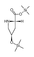 trimethylsilyl (2S,4R)-4-(trimethylsilyoxy)pyrrolidine-2-carboxylate结构式