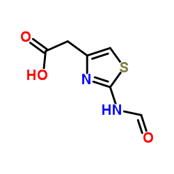 2-(2-甲酰氨基噻唑-4-基)乙酸结构式