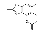 2H-Furo(2,3-h)-1-benzopyran-2-one, 5,8-dimethyl-结构式