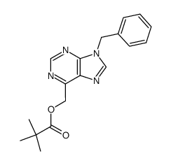 9-benzyl-6-(pivaloyloxymethyl)purine结构式