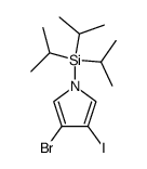 3-bromo-4-iodo-N-(TIPS)pyrrole Structure