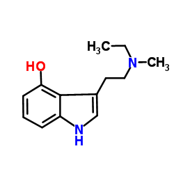 N-乙基-4-羟基-N-甲基色胺结构式