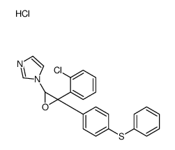 1-[3-(2-chlorophenyl)-3-(4-phenylsulfanylphenyl)oxiran-2-yl]imidazole,hydrochloride Structure