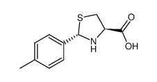 (2S,4R)-2-(4-tolyl)-4-carboxy-1,3-thiazolidine结构式