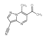 6-乙酰基-7-甲基吡唑并[1,5-a]嘧啶-3-腈结构式