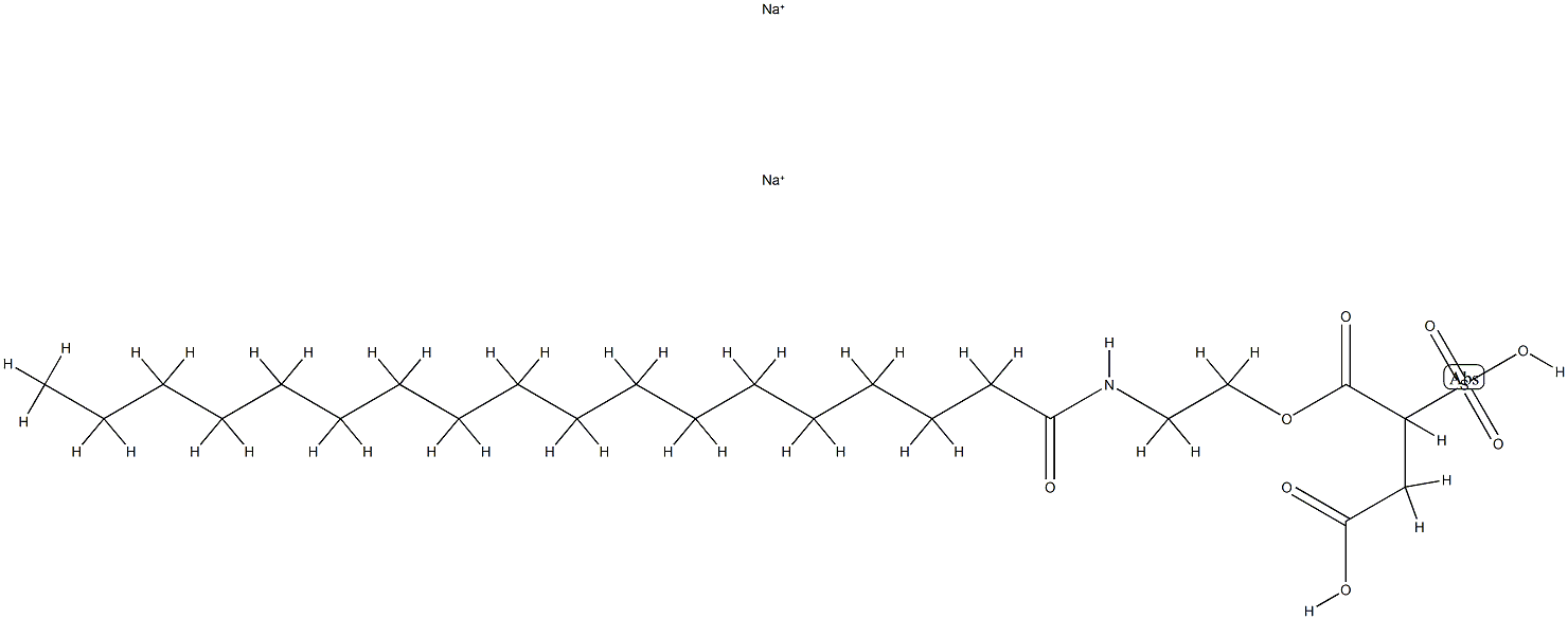 disodium C-[2-[(1-oxooctadecyl)amino]ethyl] sulphonatosuccinate structure
