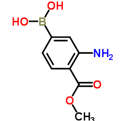 4-甲氧羰基-3-胺基苯硼酸结构式