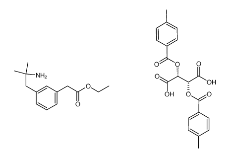 ethyl 2-[3-(2-amino-2-methylpropyl)phenyl]acetate hydrogen (2R,3R)-2,3-bis[(4-methylbenzoyl)oxy]succinate Structure