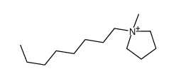 1-methyl-1-octylpyrrolidin-1-ium结构式