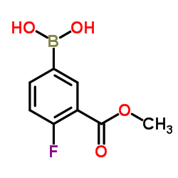 4-氟-3-(甲氧基羰基)苯基硼酸结构式