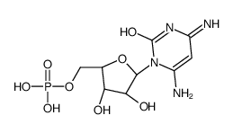 [(2R,3S,4R,5R)-5-(4,6-diamino-2-oxopyrimidin-1-yl)-3,4-dihydroxyoxolan-2-yl]methyl dihydrogen phosphate Structure