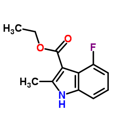 Ethyl 4-fluoro-2-methyl-1H-indole-3-carboxylate结构式