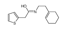 N-[2-(cyclohexen-1-yl)ethyl]-2-thiophen-2-ylacetamide结构式