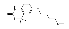 6-(4-methylmercapto-butoxy)-4,4-dimethyl-4H-3,1-benzoxazin-2-one Structure